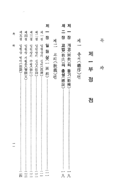 파일:교전 초판본-목차.png